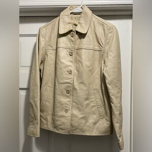 J. Crew Women's Beige Leather Jacket